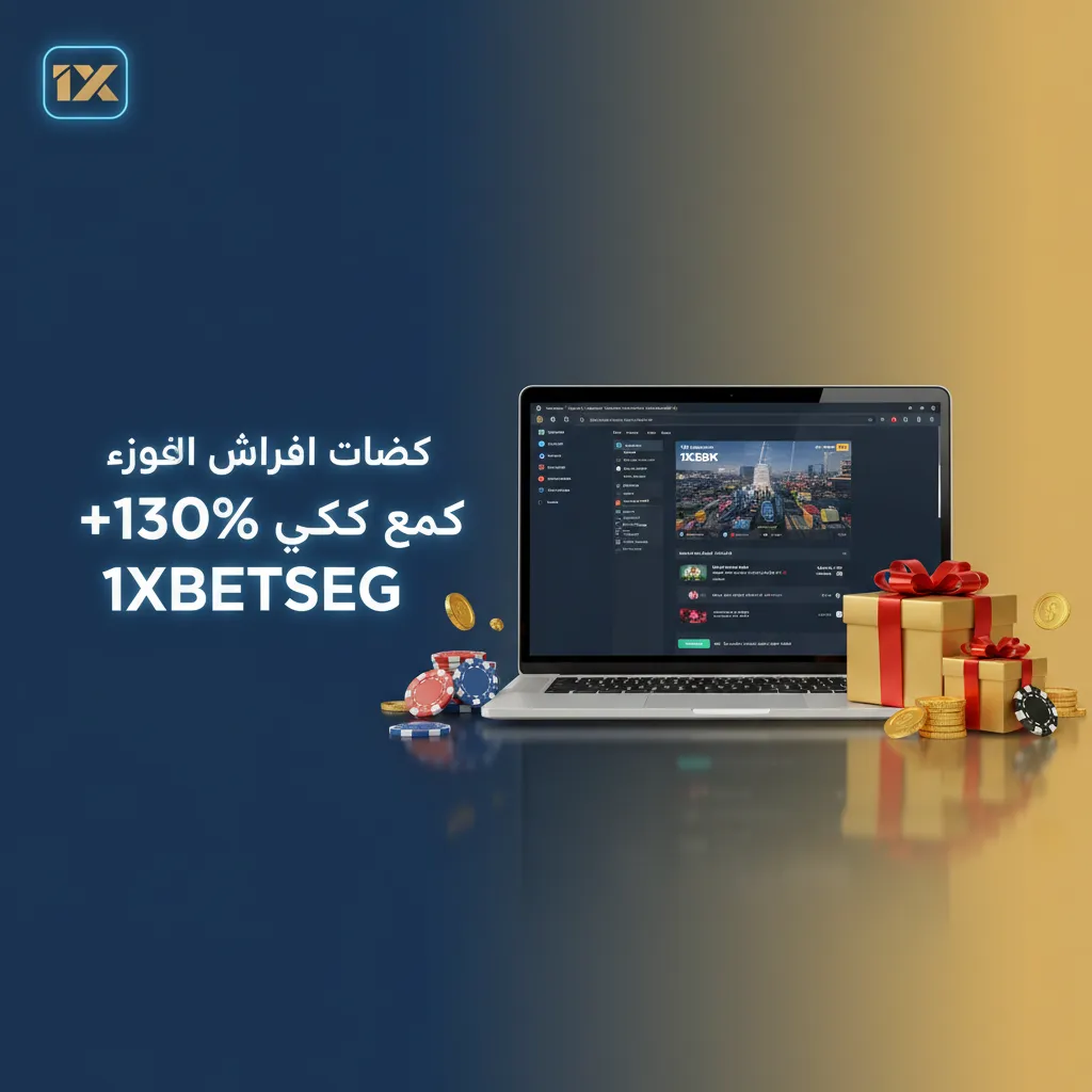 لافتة عرض مكافأة الإيداع الأول +130% من 1xBet بكود 1XBETSEG حتى 6000 جنيه للرياضة والكازينو