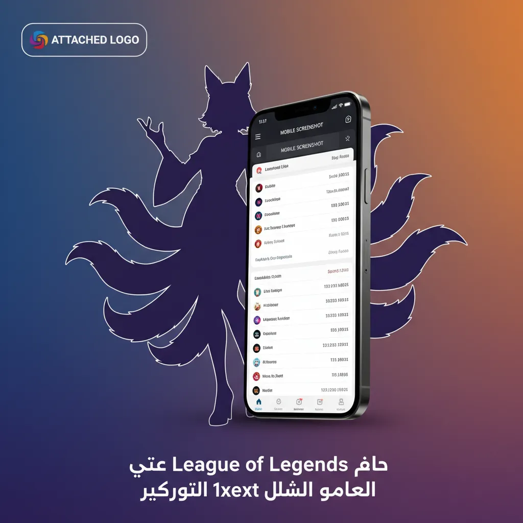 هاتف يعرض تطبيق 1xbet: قسم League of Legends، رهان مباشر، إشعارات فورية، وسحب سريع على Android وiOS.