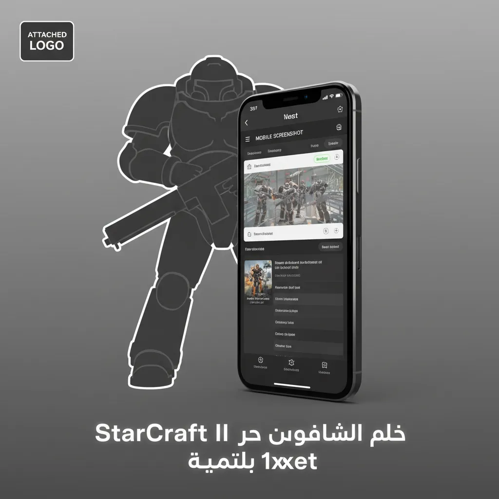 واجهة تطبيق 1xbet على هاتف تعرض أسواق رهان StarCraft II المباشرة مع خيار تأكيد سريع
